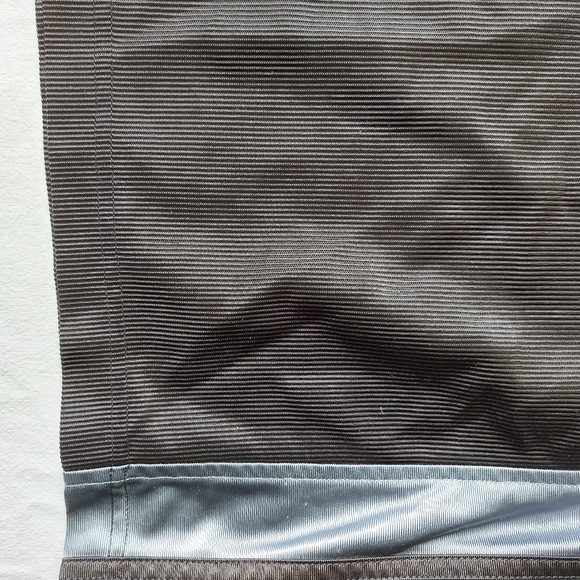 Adidas Ribbed Mens Black With Grey Athletic/Golf Collared Shirt, medium - Picture 8 of 8